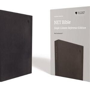 Holy Bible: Single-Column Reference, Leather soft, Black, Comfort Print